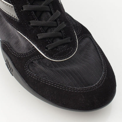 Miu Miu Gymnasium Technical Fabric Zip Up Boots Sneakers Black — view 6