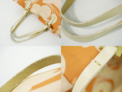 Fendi Marble Pattern Shoulder Bag Tote Canvas Orange Multicolor — view 6