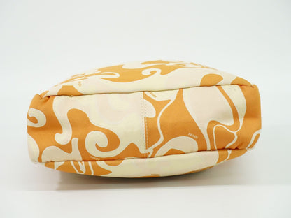 Fendi Marble Pattern Shoulder Bag Tote Canvas Orange Multicolor — view 3