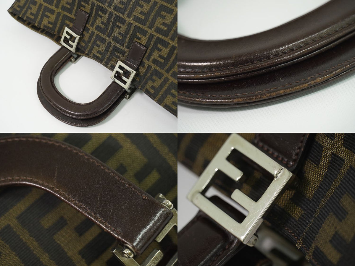 Fendi Zucca Tote Bag Canvas Brown — view 6