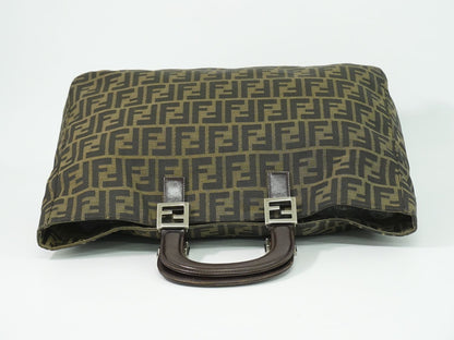 Fendi Zucca Tote Bag Canvas Brown — view 5