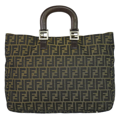 Fendi Zucca Tote Bag Canvas Brown