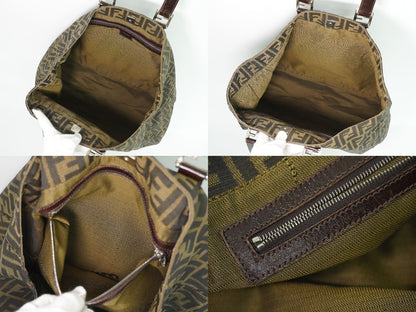 Fendi Zucca Tote Bag Canvas Brown — view 8
