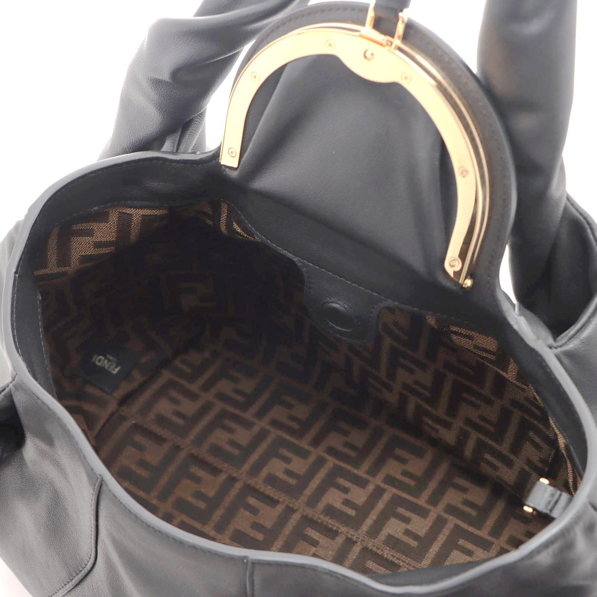 Fendi Spy Black Leather Shoulder Bag Calfskin — view 5