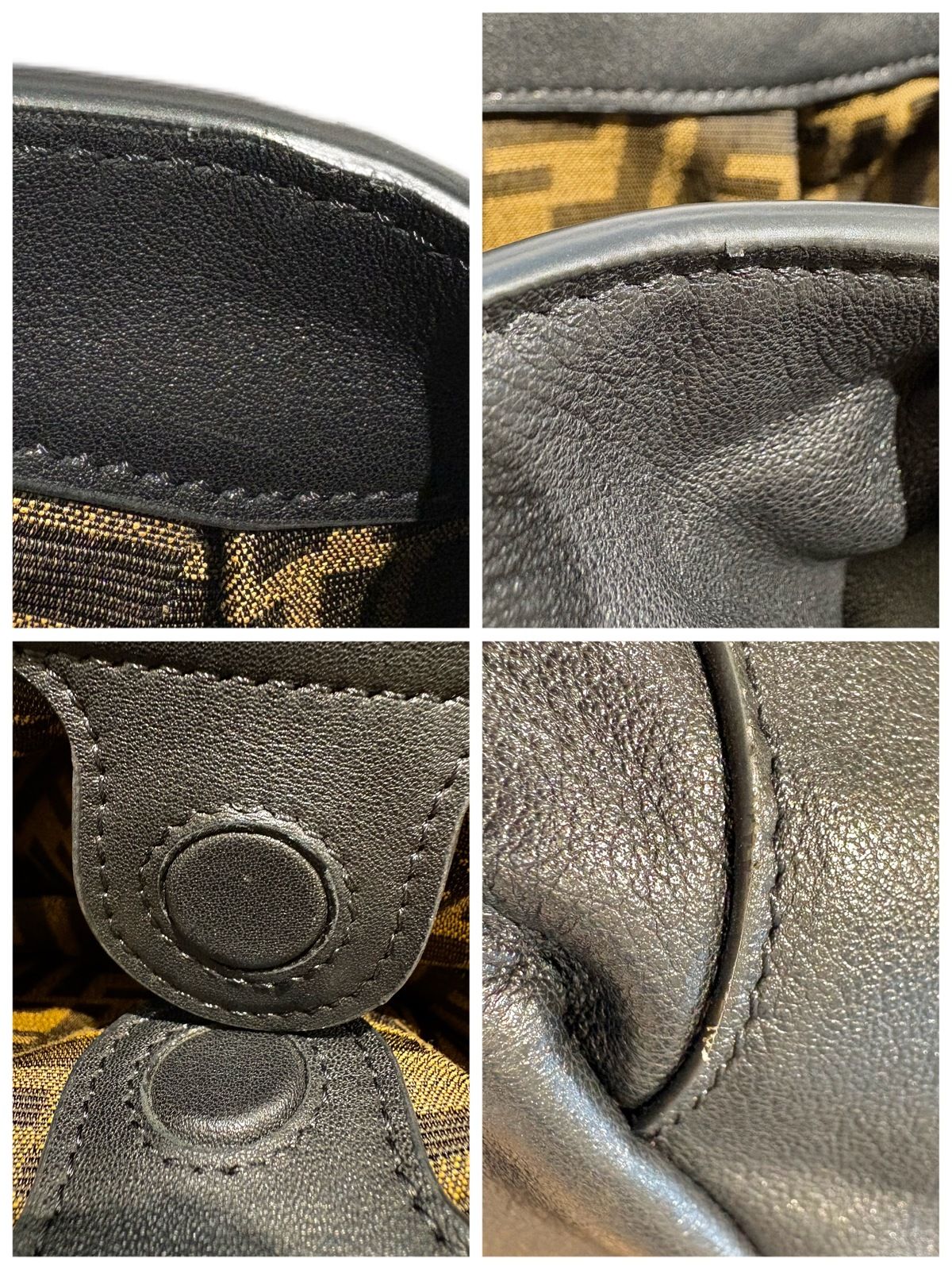 Fendi Spy Black Leather Shoulder Bag Calfskin — view 8
