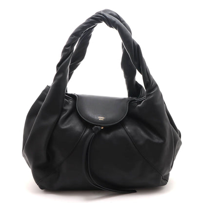 Fendi Spy Black Leather Shoulder Bag Calfskin