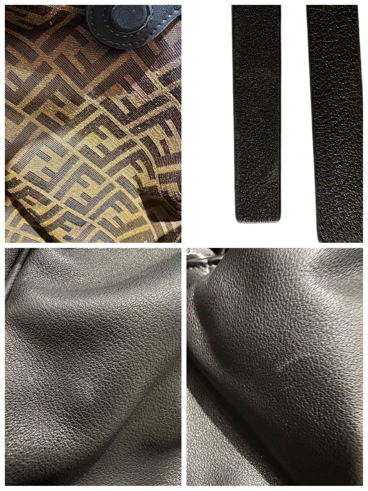 Fendi Spy Black Leather Shoulder Bag Calfskin — view 7