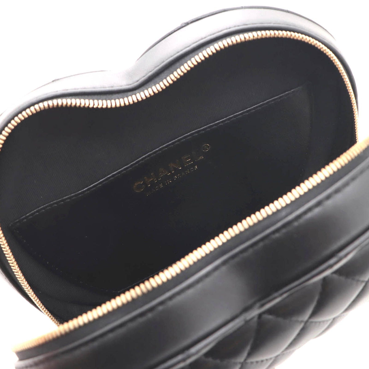 Chanel Quilted Heart Shape Shoulder Bag Lambskin — view 8