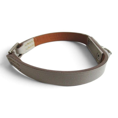 Hermes Leather Bracelet Mini Rival Gray — view 5