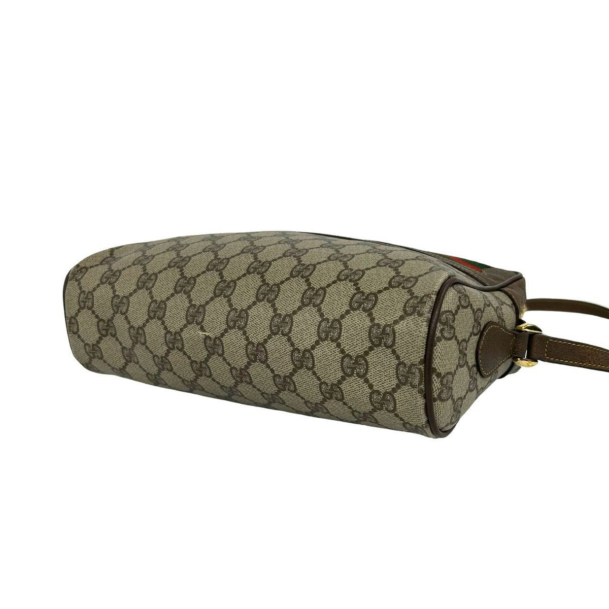 Gucci Vintage Sherry Line GG Logo Pattern Leather Shoulder Bag Pochette Brown — view 8