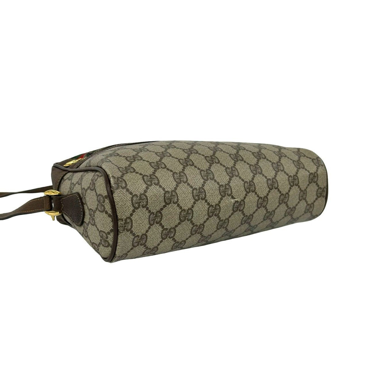 Gucci Vintage Sherry Line GG Logo Pattern Leather Shoulder Bag Pochette Brown — view 7
