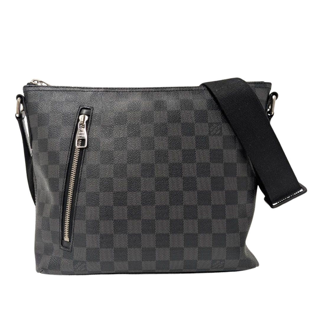 Louis Vuitton Shoulder Bag Damier Graphite Canvas Mick PM Black