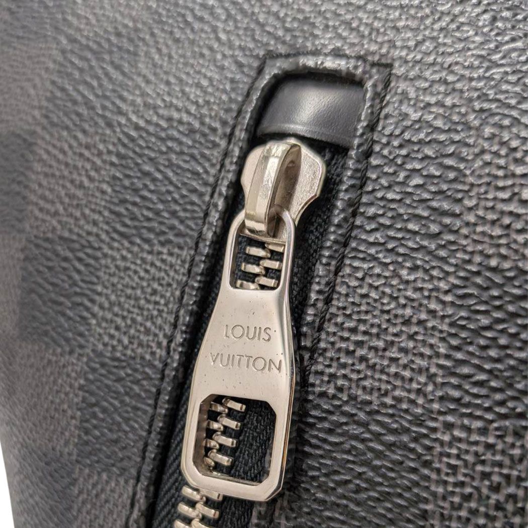 Louis Vuitton Shoulder Bag Damier Graphite Canvas Mick PM Black — view 6