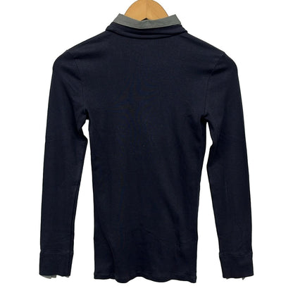 Brunello Cucinelli Long Sleeve Top Dark Navy Gray S — view 2