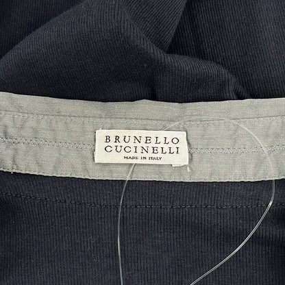 Brunello Cucinelli Long Sleeve Top Dark Navy Gray S — view 3