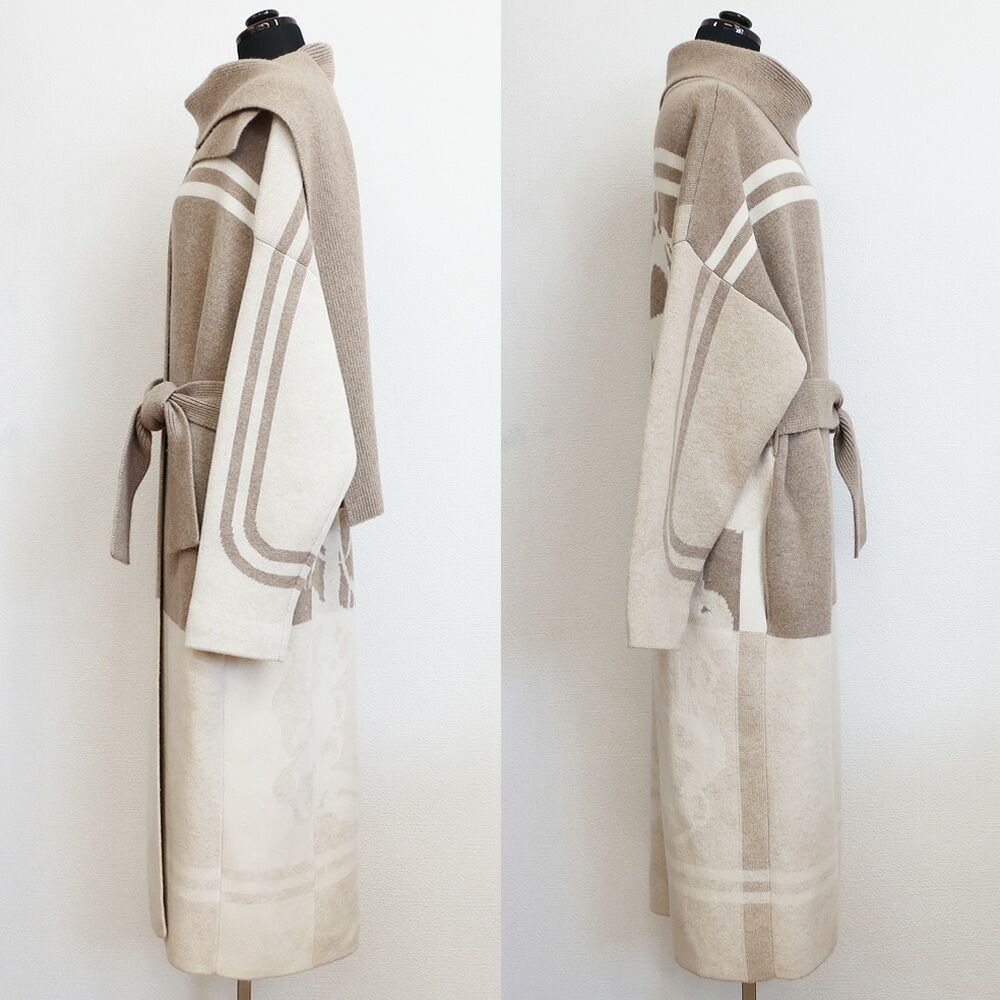 Hermes Long Coat Brides de Gala Cashmere Scarf 36 — view 3