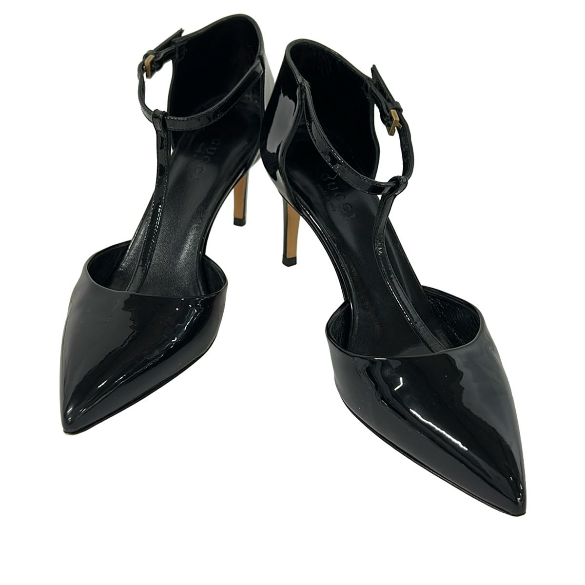 Gucci Pumps Black Leather Heels — view 2