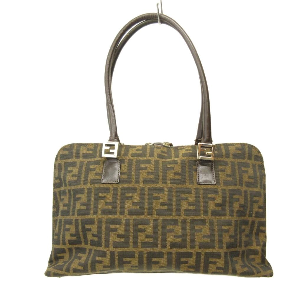 Fendi Tote Bag Zucca Pattern All Over Print FF Brown — view 2