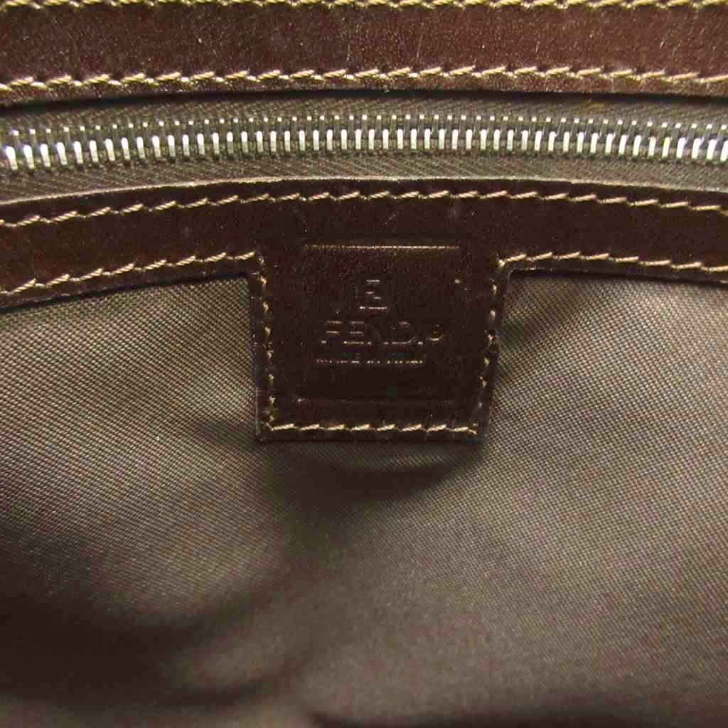 Fendi Tote Bag Zucca Pattern All Over Print FF Brown — view 7