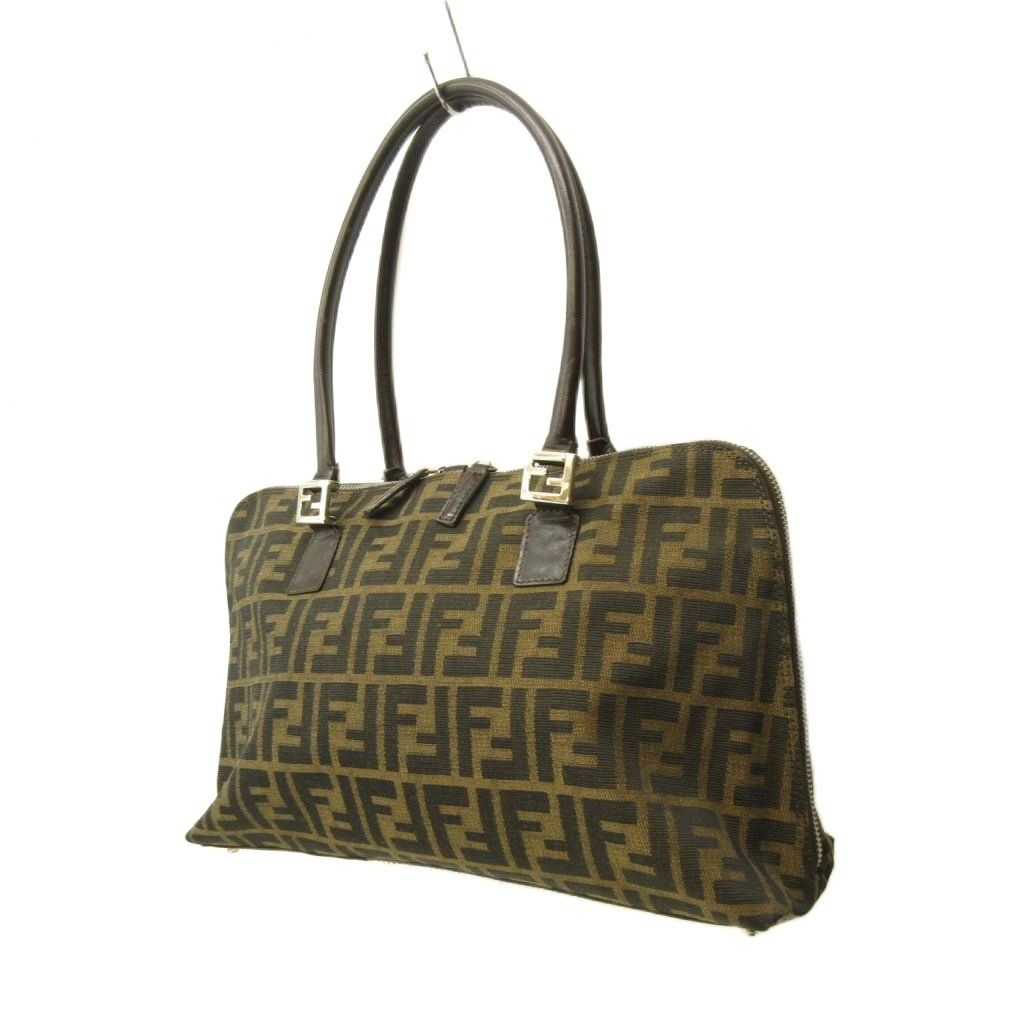 Fendi Tote Bag Zucca Pattern All Over Print FF Brown — view 3