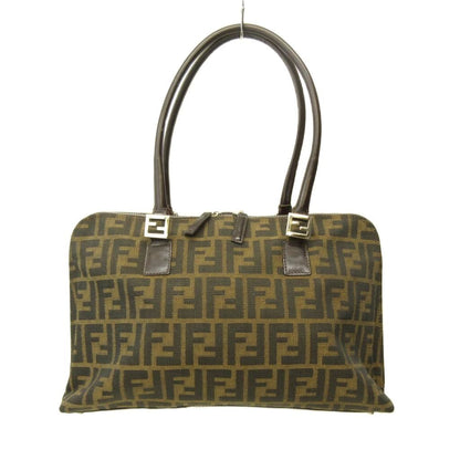 Fendi Tote Bag Zucca Pattern All Over Print FF Brown