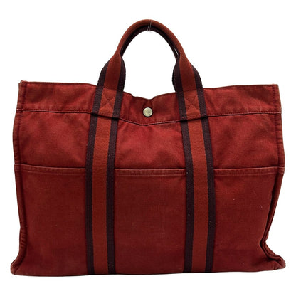 Hermes Tote Bag Fourre Tout MM Red Bordeaux