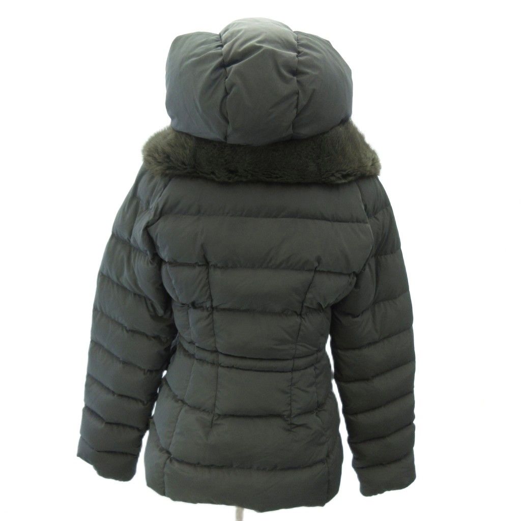 Moncler Gracieux Down Jacket Zip Up Fur Short Length Gray 2 — view 2