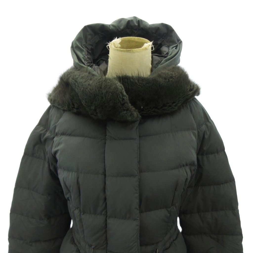 Moncler Gracieux Down Jacket Zip Up Fur Short Length Gray 2 — view 4