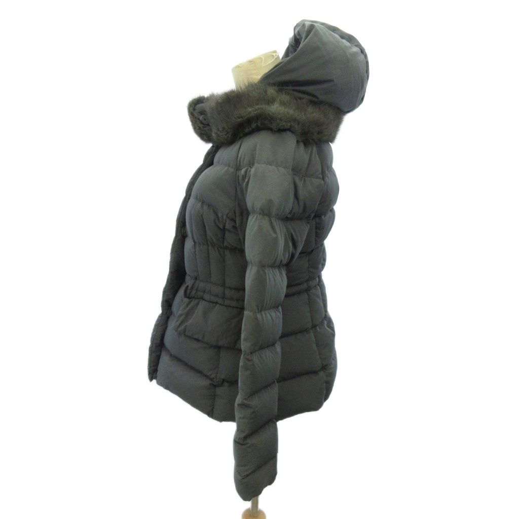 Moncler Gracieux Down Jacket Zip Up Fur Short Length Gray 2 — view 3