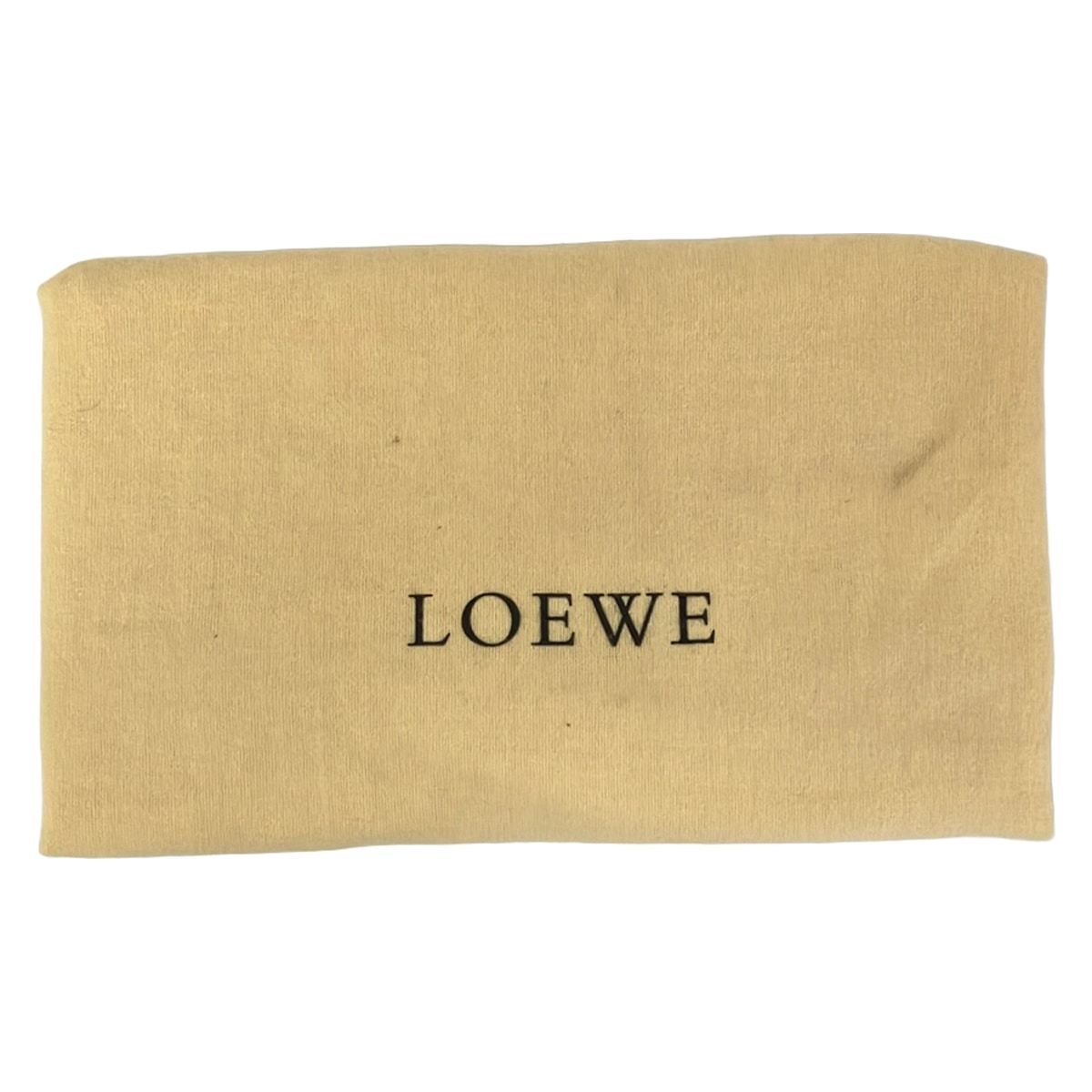 Loewe Tote Bag Anagram Pattern Black Dark Brown Ivory Leather — view 8