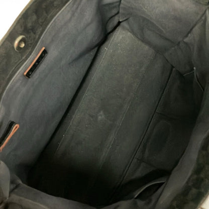 Loewe Tote Bag Anagram Pattern Black Dark Brown Ivory Leather — view 7