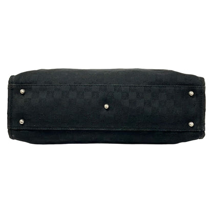 Loewe Tote Bag Anagram Pattern Black Dark Brown Ivory Leather — view 5