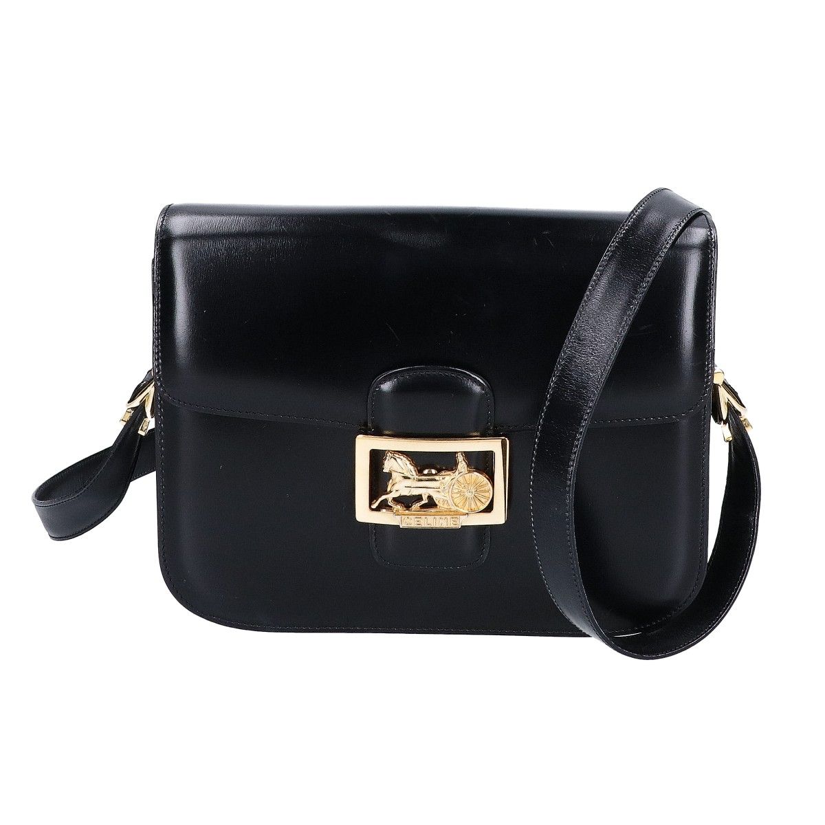 Celine Vintage Horse Carriage Leather Flap Bag