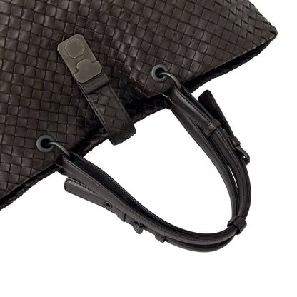 Bottega Veneta Intrecciato Leather Tote Bag Brown — view 4