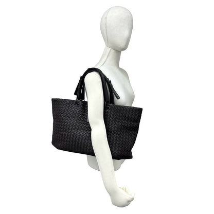 Bottega Veneta Intrecciato Leather Tote Bag Brown — view 2