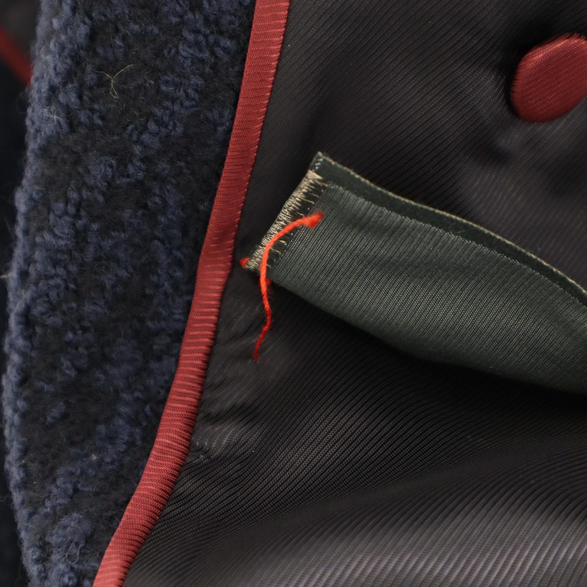 Gucci Tweed Boucle Coat Navy 36 — view 4