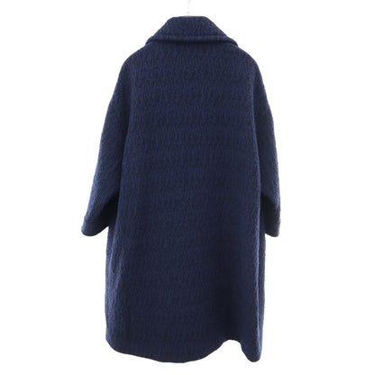 Gucci Tweed Boucle Coat Navy 36 — view 2