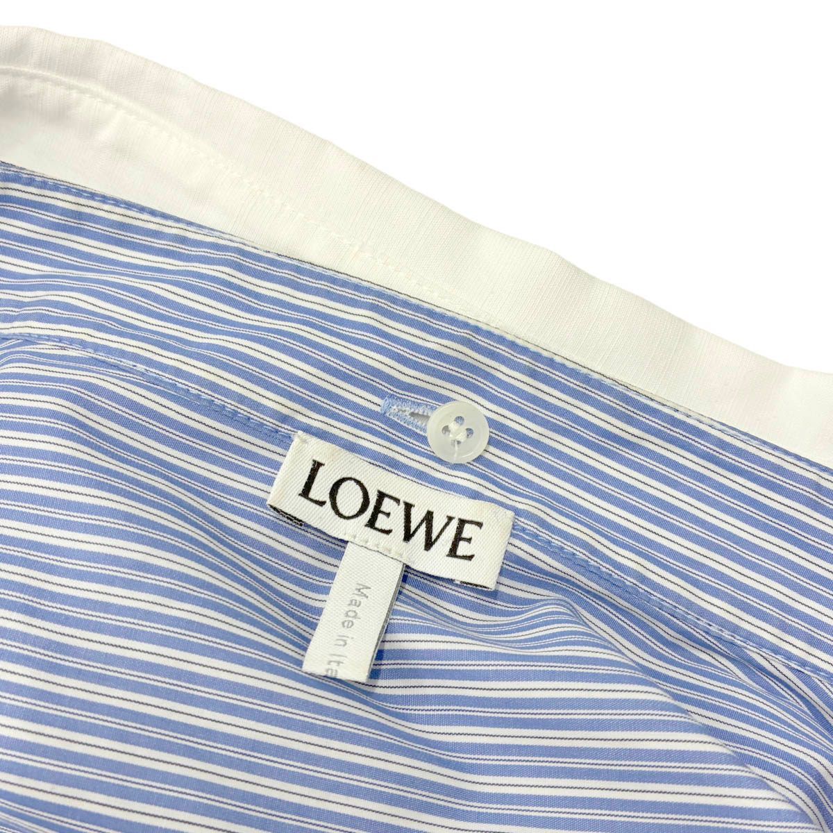 Loewe Striped Deconstructed Shirt White Blue 36 — view 7