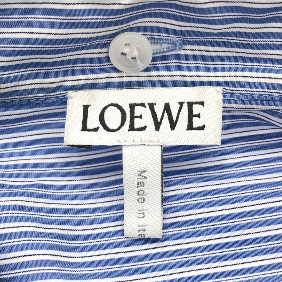 Loewe Striped Deconstructed Shirt White Blue 36 — view 3