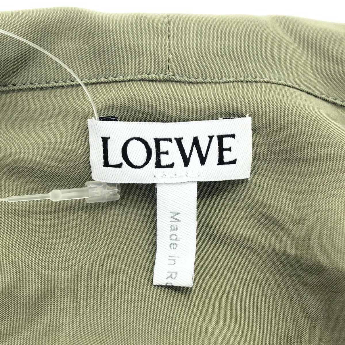 Loewe Anagram Embroidery V-neck Bow Tie Blouse Green 36 — view 3