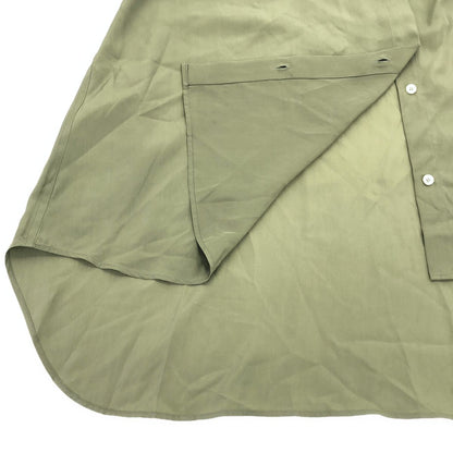 Loewe Anagram Embroidery V-neck Bow Tie Blouse Green 36 — view 6