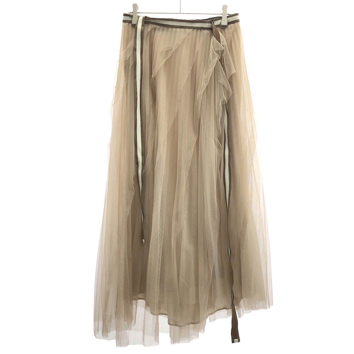 Brunello Cucinelli Tulle Skirt Beige 44