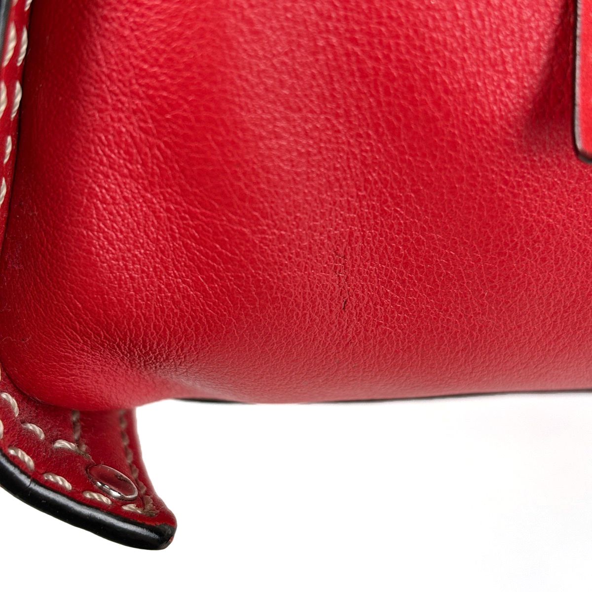 Loewe Shoulder Bag Anagram Leather Red — view 4