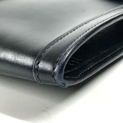 Hermes Clutch Jige PM H Logo Vintage Leather Black — view 6