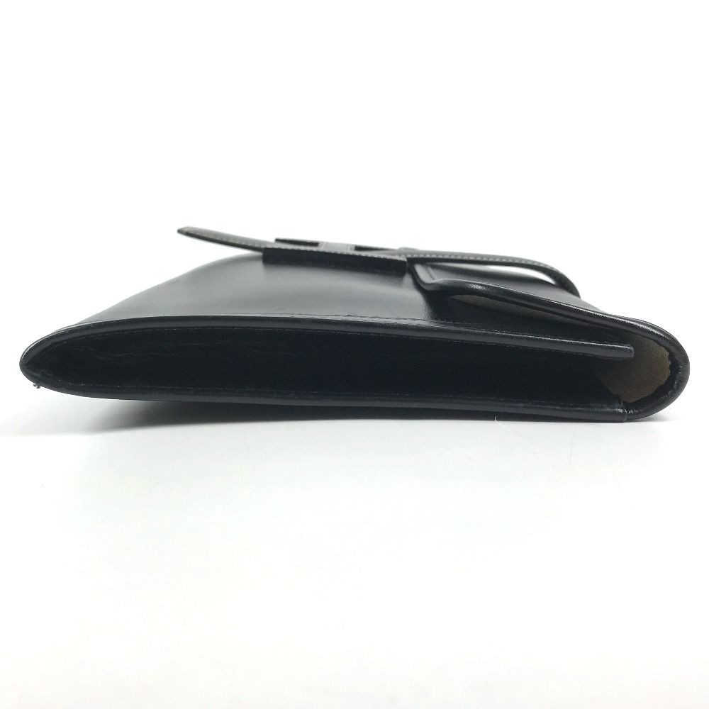 Hermes Clutch Jige PM H Logo Vintage Leather Black — view 3