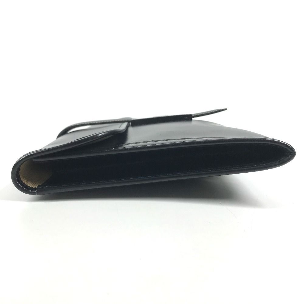 Hermes Clutch Jige PM H Logo Vintage Leather Black — view 4