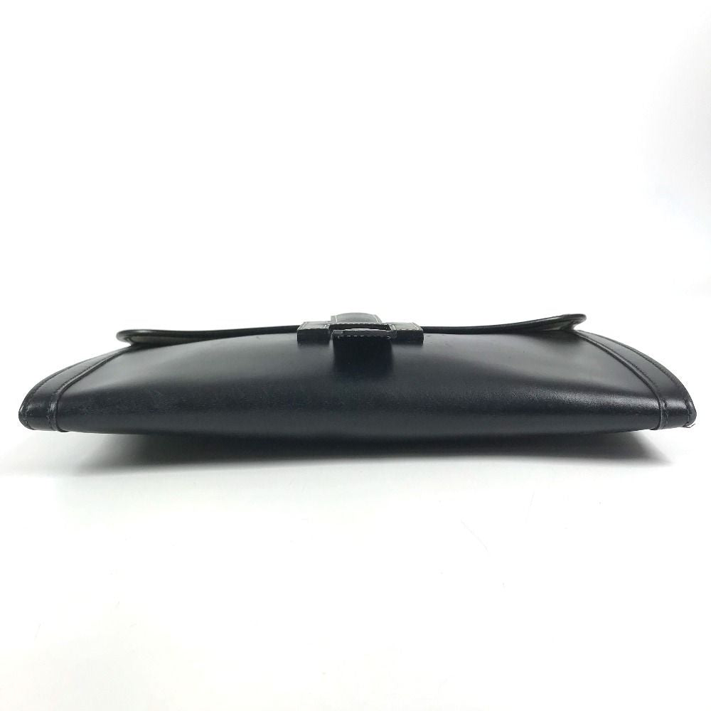 Hermes Clutch Jige PM H Logo Vintage Leather Black — view 5