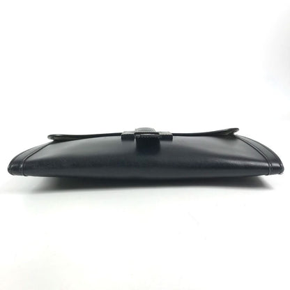 Hermes Clutch Jige PM H Logo Vintage Leather Black — view 5