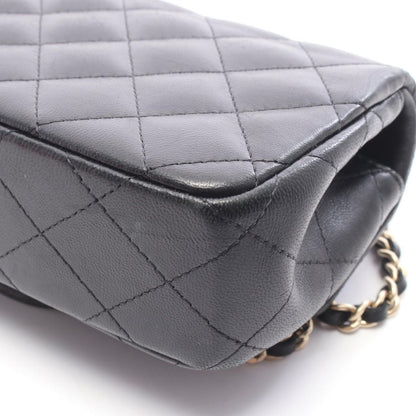 Chanel Shoulder Bag Quilted Small Flap Black Lambskin Chain — view 6