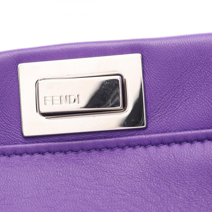 Fendi Handbag Mini Peekaboo Purple Leather — view 7